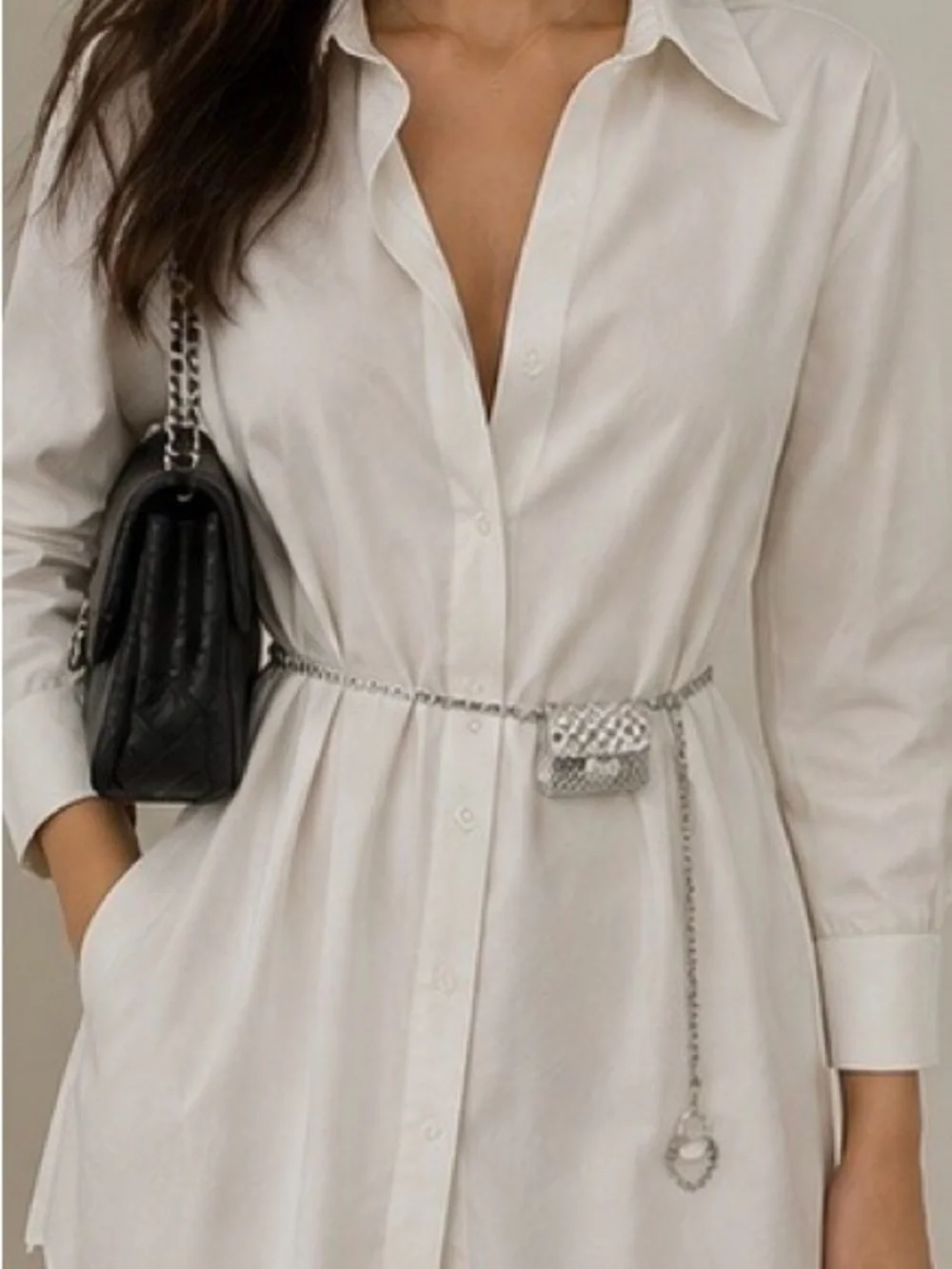 Anthropologie stylish silver